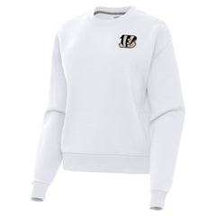 Cincinnati Bengals Antigua Women's Victory Pullover Sweatshirt - White Pullover