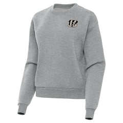 Cincinnati Bengals Antigua Women's Victory Pullover Sweatshirt - Heather Gray Pullover