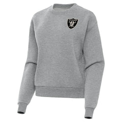 Las Vegas Raiders Antigua Women's Victory Pullover Sweatshirt - Heather Gray Pullover