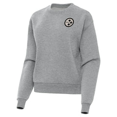 Pittsburgh Steelers Antigua Women's Victory Pullover Sweatshirt - Heather Gray Pullover