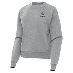 New Orleans Saints Antigua Women's Victory Pullover Sweatshirt - Heather Gray Pullover
