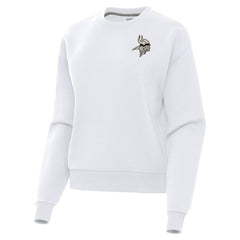 Minnesota Vikings Antigua Women's Victory Pullover Sweatshirt - White Pullover