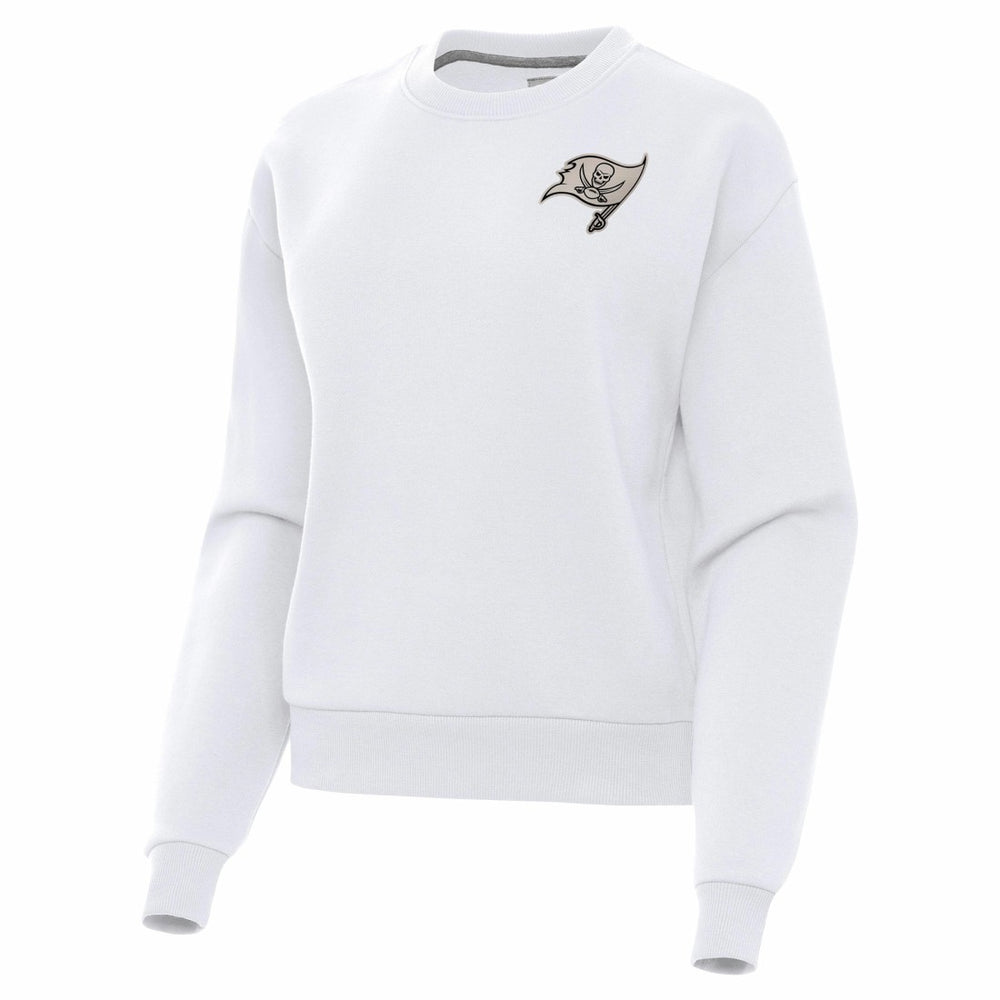 Tampa Bay Buccaneers Antigua Women's Victory Pullover Sweatshirt - White Pullover