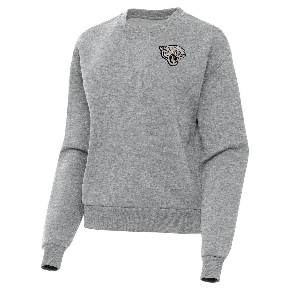 Jacksonville Jaguars Antigua Women's Victory Pullover Sweatshirt - Heather Gray Pullover