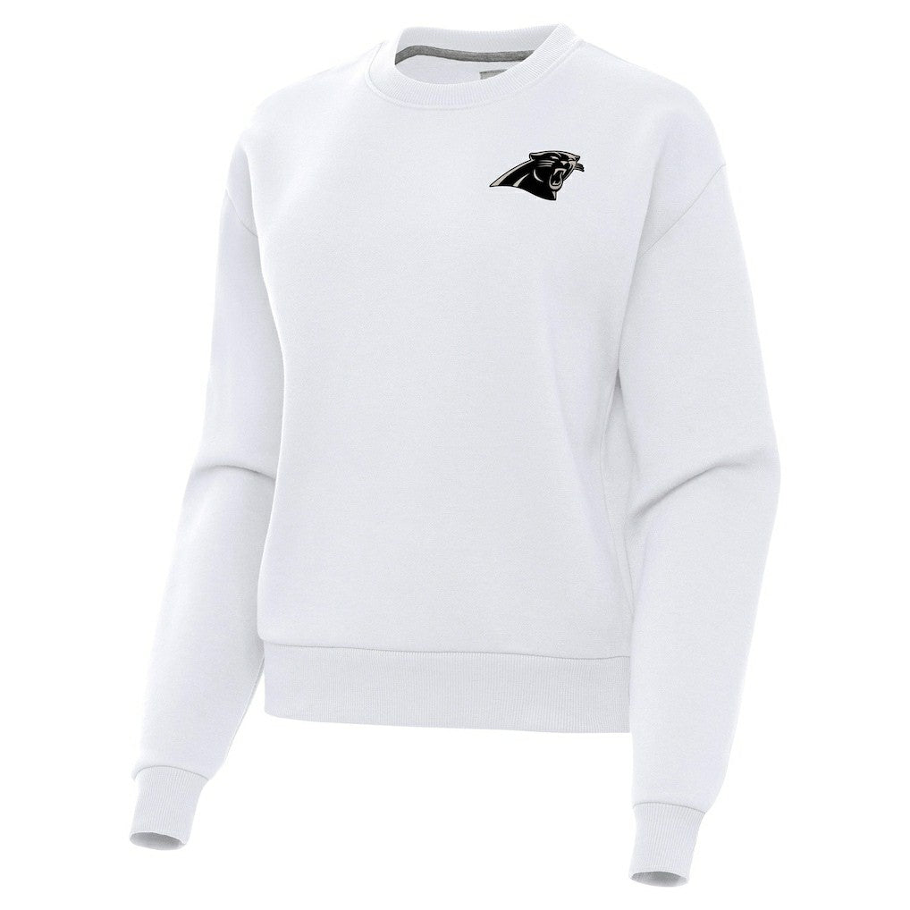 Carolina Panthers Antigua Women's Victory Pullover Sweatshirt - White Pullover