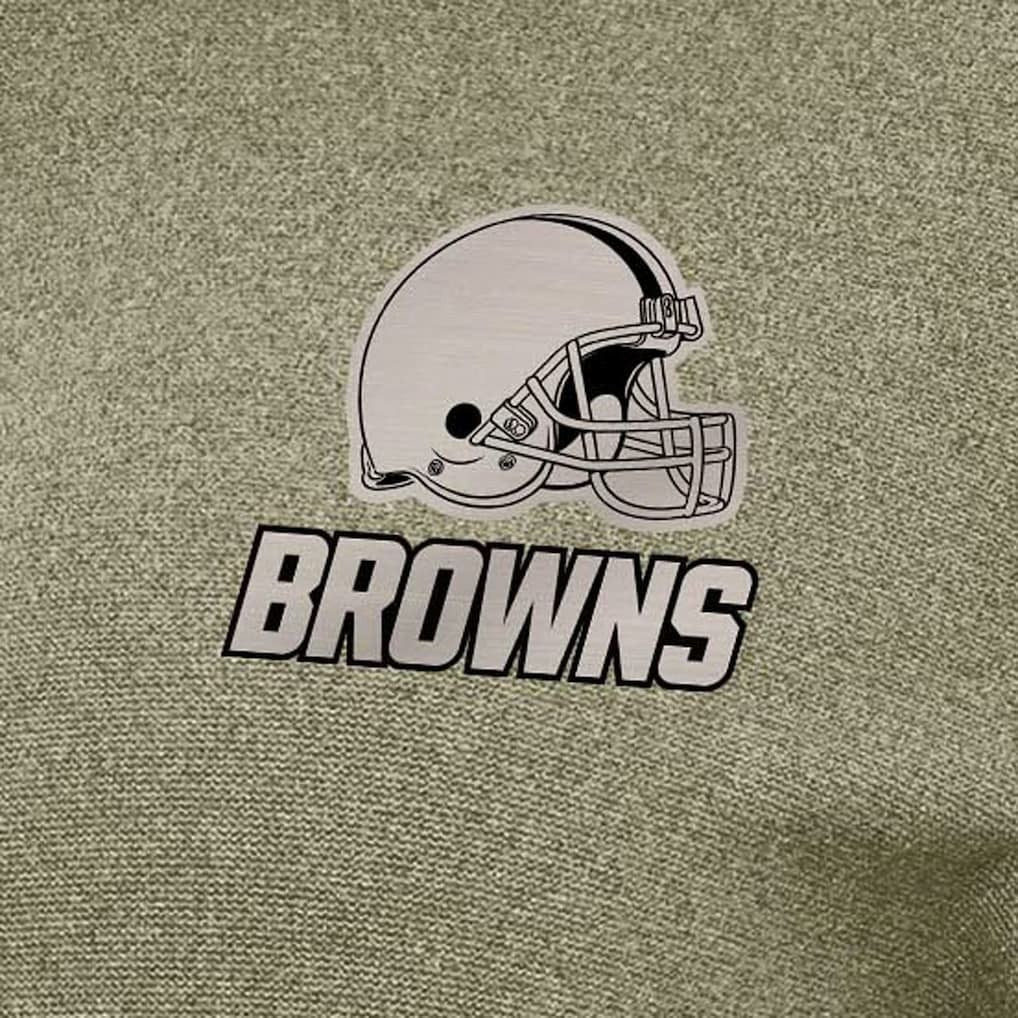 Cleveland Browns Antigua Women's Crush Quarter-Zip Top - Olive Tops