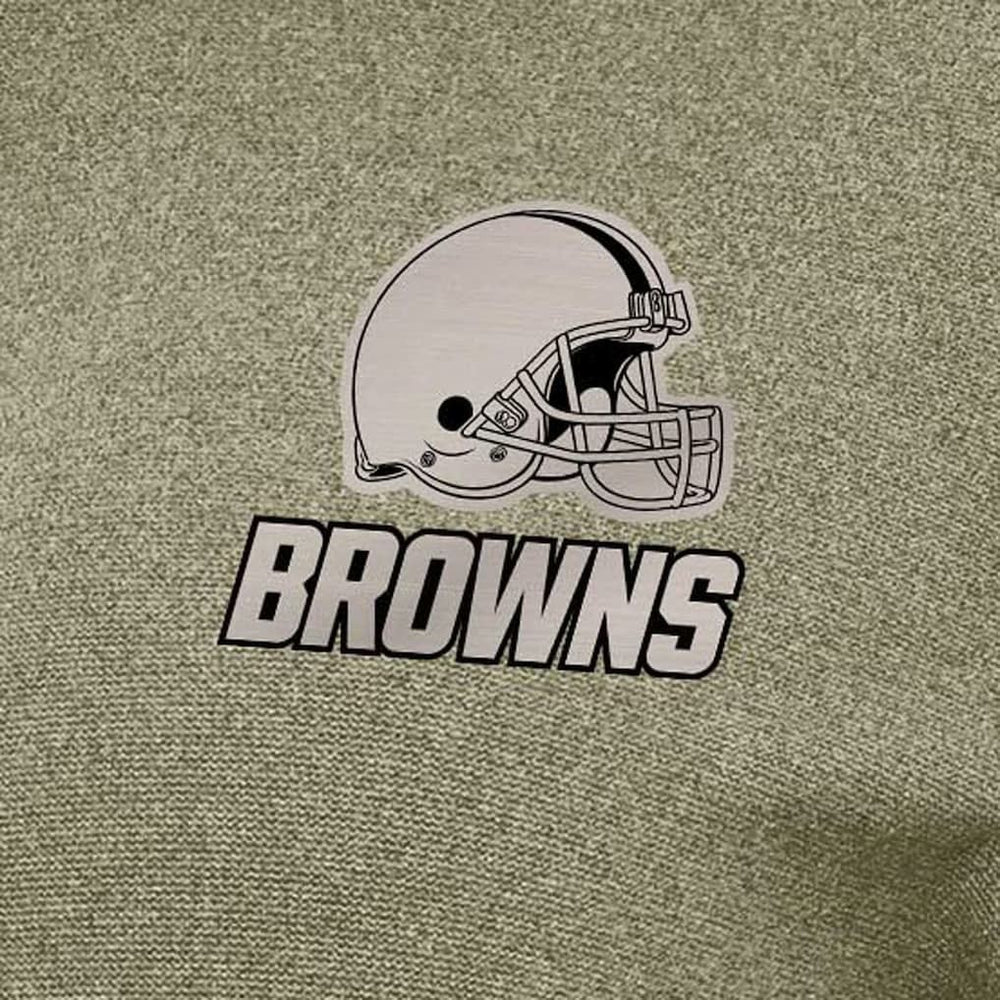 Cleveland Browns Antigua Women's Crush Quarter-Zip Top - Olive Tops