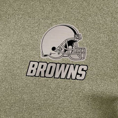 Cleveland Browns Antigua Women's Crush Quarter-Zip Top - Olive Tops