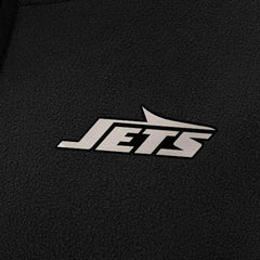 New York Jets Antigua Women's Brushed Carbon Figure Half-Zip Pullover Sweatshirt - Black