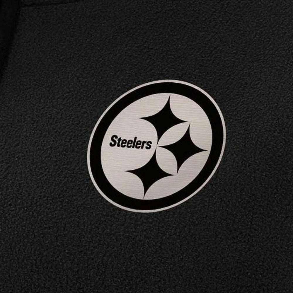Pittsburgh Steelers Antigua Women's Brushed Carbon Figure Half-Zip Pullover Sweatshirt - Black