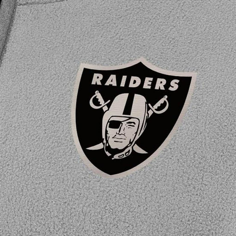 Las Vegas Raiders Antigua Women's Brushed Carbon Figure Half-Zip Pullover Sweatshirt - Gray
