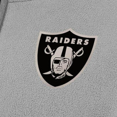 Las Vegas Raiders Antigua Women's Brushed Carbon Figure Half-Zip Pullover Sweatshirt - Gray