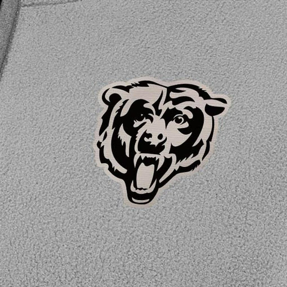 Chicago Bears Antigua Women's Brushed Carbon Figure Half-Zip Pullover Sweatshirt - Gray
