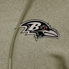 Baltimore Ravens Antigua Women's Justice Pullover Hoodie - Olive Hoodies