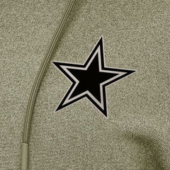 Dallas Cowboys Antigua Women's Justice Pullover Hoodie - Olive Hoodies