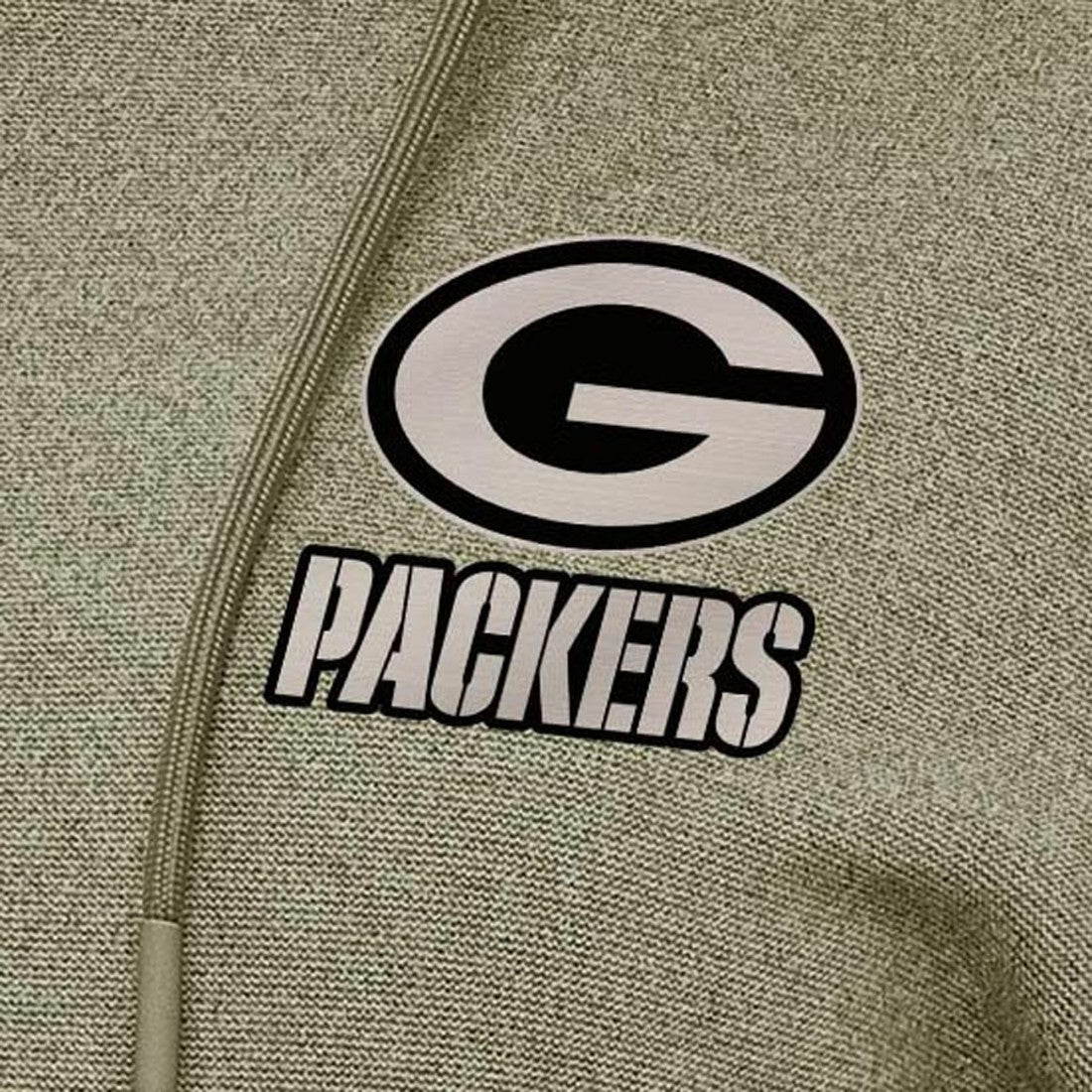 Green Bay Packers Antigua Women's Justice Pullover Hoodie - Olive Hoodies