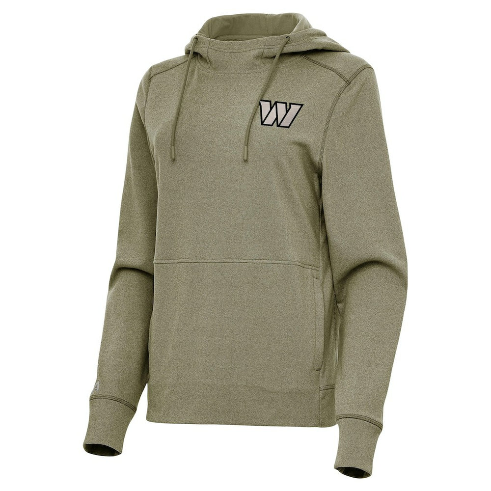 Washington Commanders Antigua Women's Justice Pullover Hoodie - Olive Hoodies