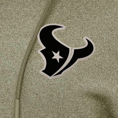 Houston Texans Antigua Women's Justice Pullover Hoodie - Olive Hoodies