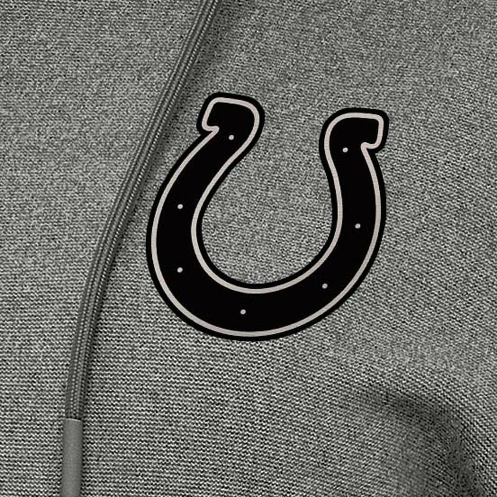 Indianapolis Colts Antigua Women's Justice Pullover Hoodie - Heather Black Hoodies