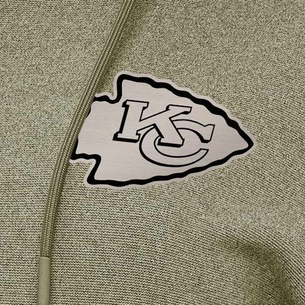 Kansas City Chiefs Antigua Women's Justice Pullover Hoodie - Olive Hoodies
