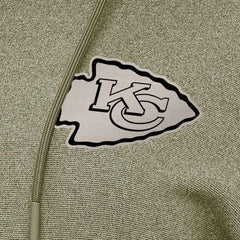 Kansas City Chiefs Antigua Women's Justice Pullover Hoodie - Olive Hoodies