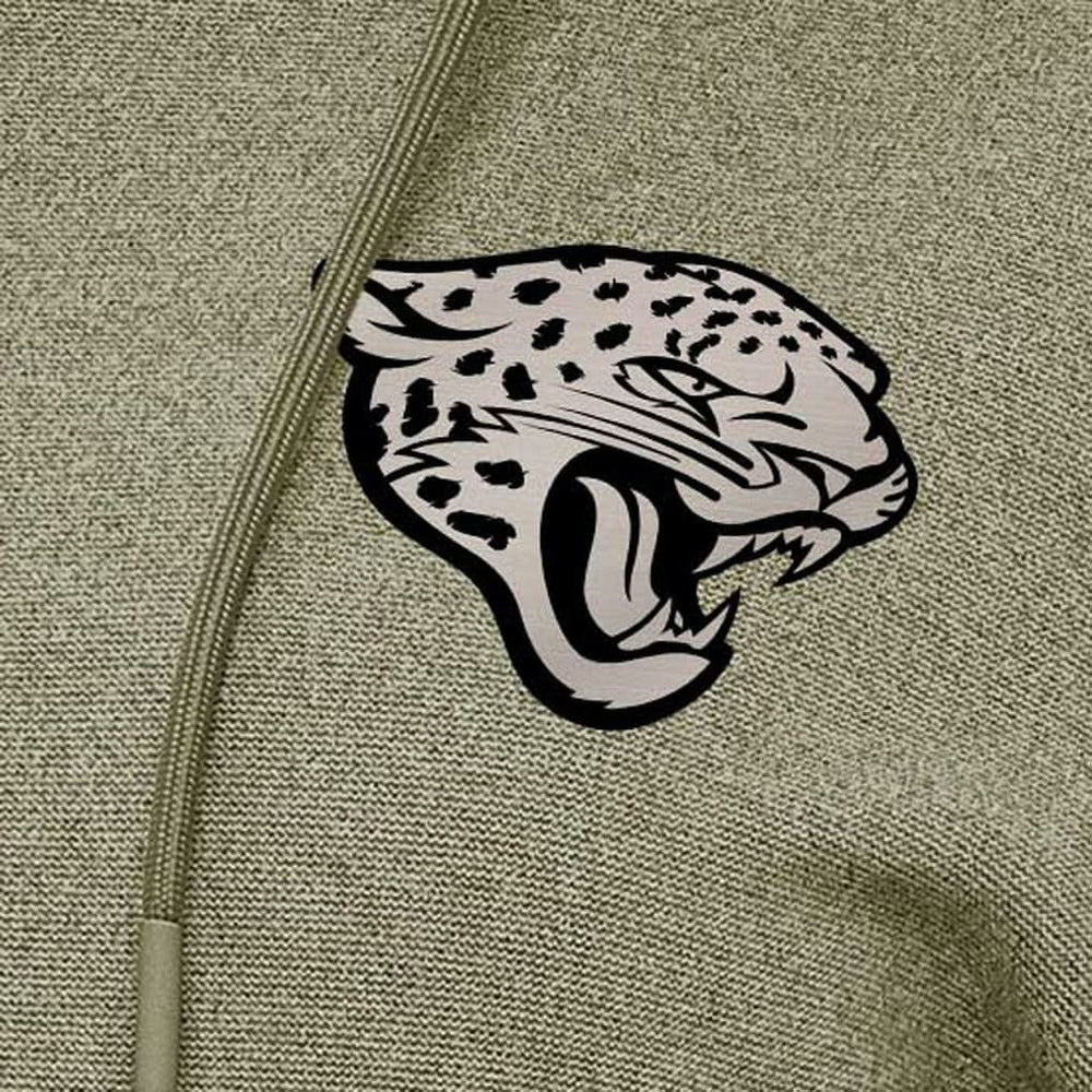 Jacksonville Jaguars Antigua Women's Justice Pullover Hoodie - Olive Hoodies