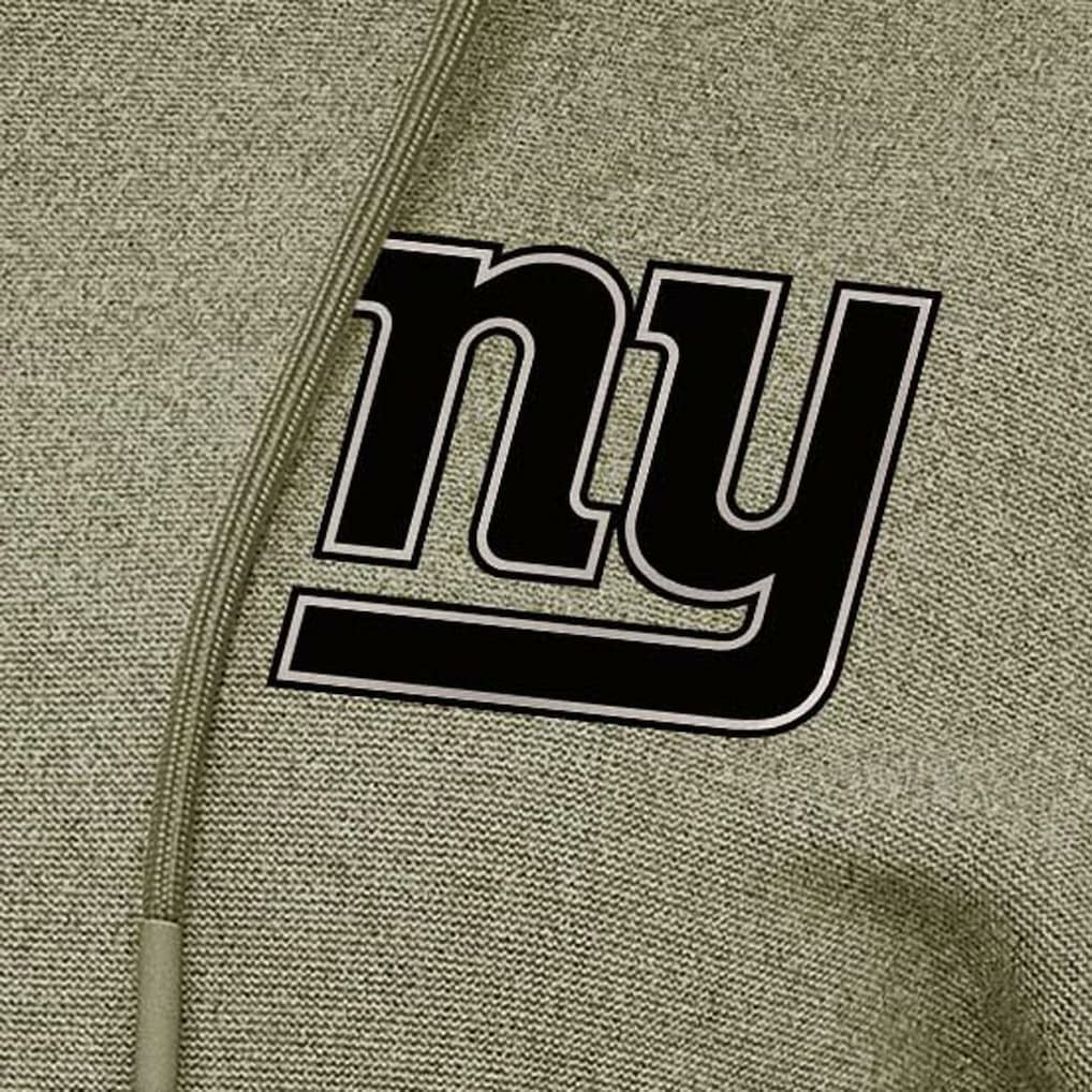 New York Giants Antigua Women's Justice Pullover Hoodie - Olive Hoodies