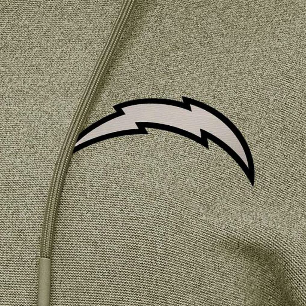 Los Angeles Chargers Antigua Women's Justice Pullover Hoodie - Olive Hoodies