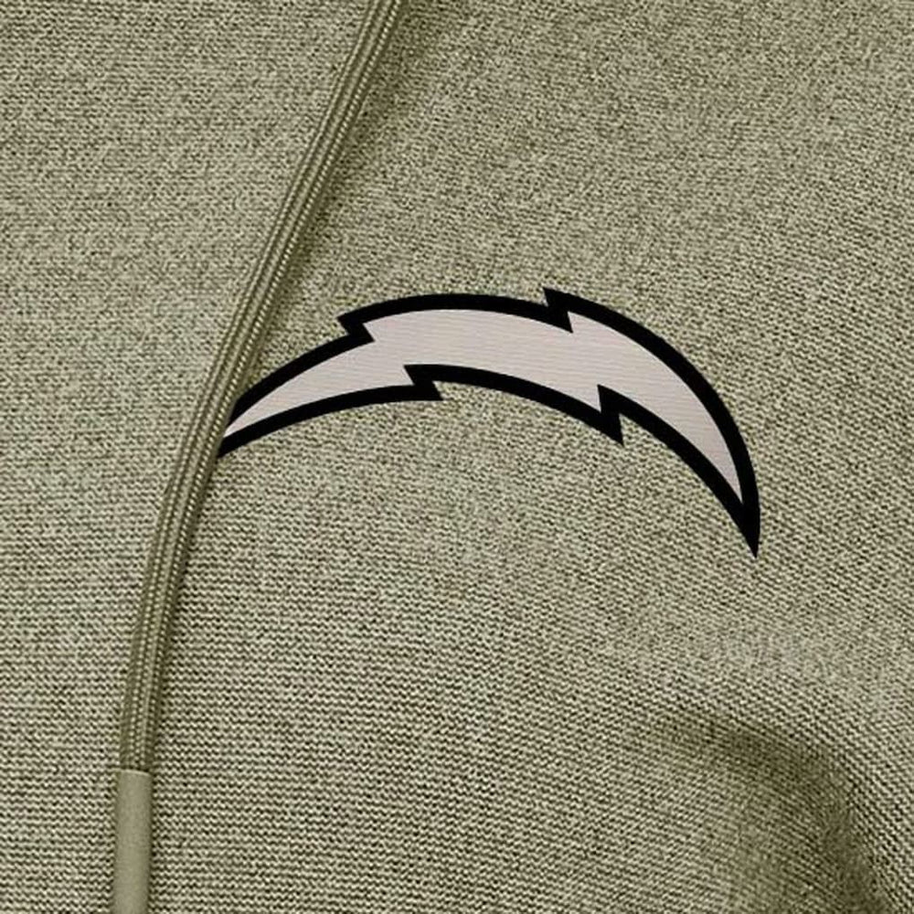Los Angeles Chargers Antigua Women's Justice Pullover Hoodie - Olive Hoodies