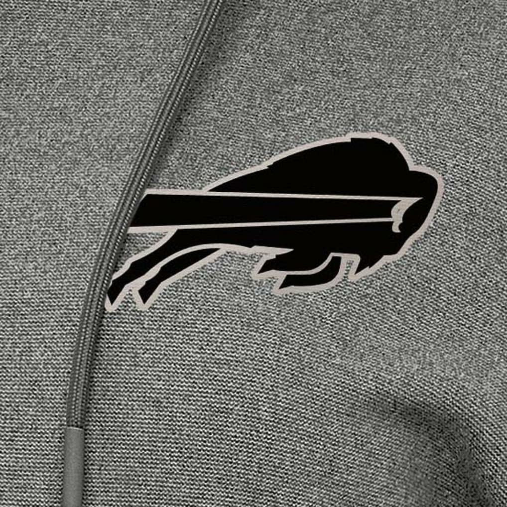 Buffalo Bills Antigua Women's Justice Pullover Hoodie - Heather Black Hoodies