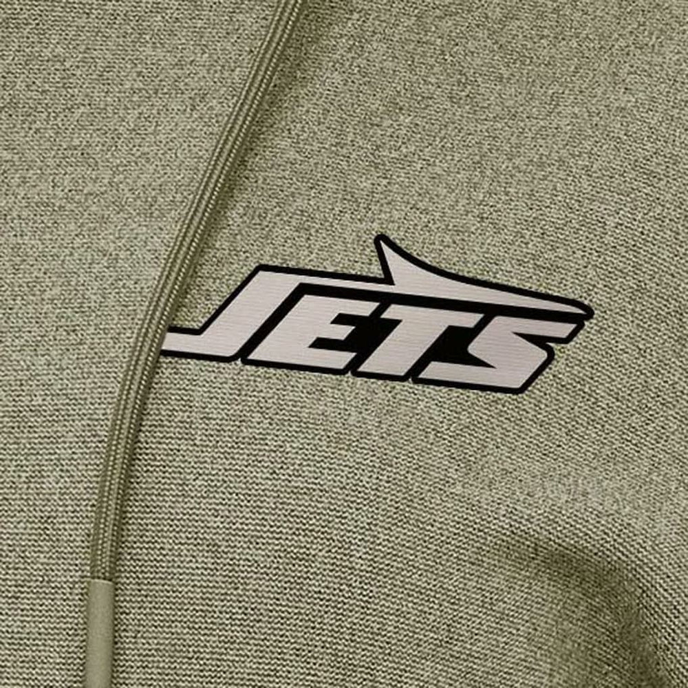 New York Jets Antigua Women's Justice Pullover Hoodie - Olive Hoodies