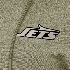 New York Jets Antigua Women's Justice Pullover Hoodie - Olive Hoodies