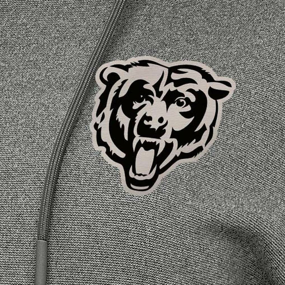 Chicago Bears Antigua Women's Justice Pullover Hoodie - Heather Black Hoodies
