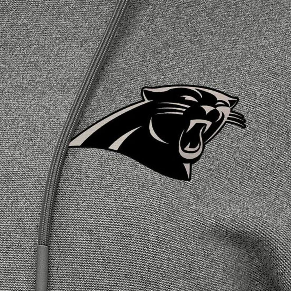 Carolina Panthers Antigua Women's Justice Pullover Hoodie - Heather Black Hoodies