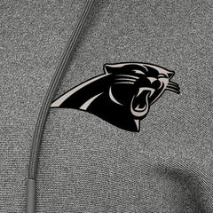 Carolina Panthers Antigua Women's Justice Pullover Hoodie - Heather Black Hoodies