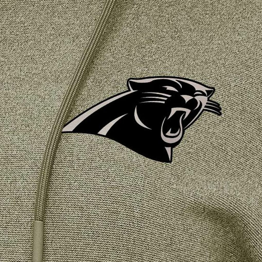 Carolina Panthers Antigua Women's Justice Pullover Hoodie - Olive Hoodies