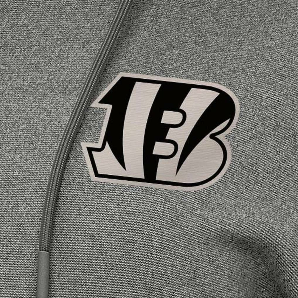 Cincinnati Bengals Antigua Women's Justice Pullover Hoodie - Heather Black Hoodies