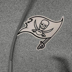 Tampa Bay Buccaneers Antigua Women's Justice Pullover Hoodie - Heather Black Hoodies