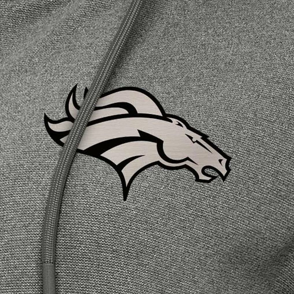 Denver Broncos Antigua Women's Seeker Full-Zip Hoodie Jacket - Heather Black Hoodies