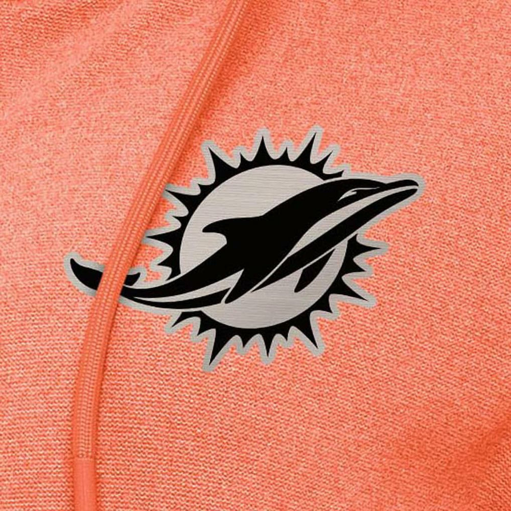 Miami Dolphins Antigua Women's Seeker Full-Zip Hoodie Jacket - Heather Orange Hoodies