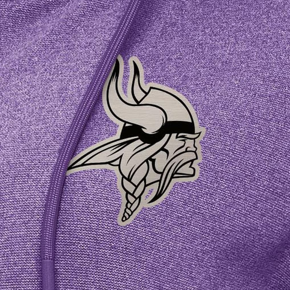 Minnesota Vikings Antigua Women's Seeker Full-Zip Hoodie Jacket - Heather Purple Hoodies