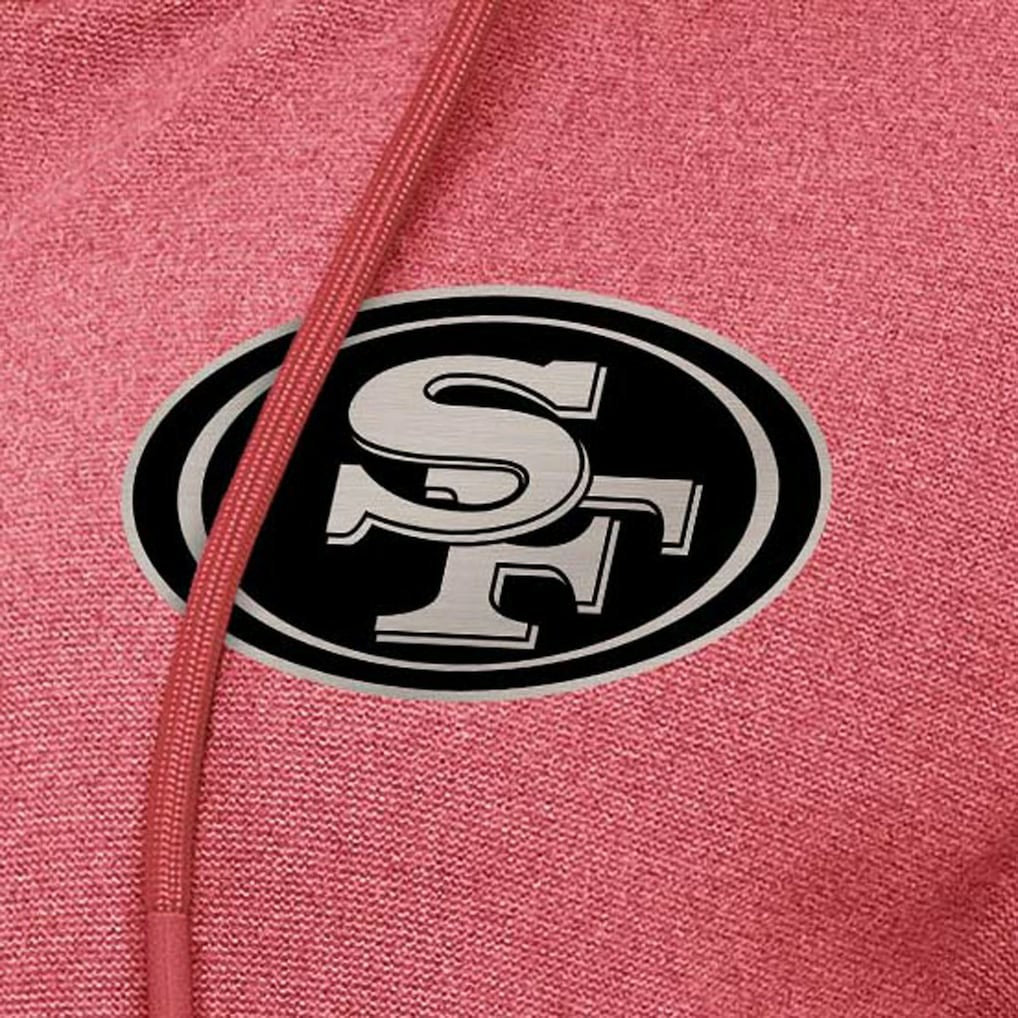 San Francisco 49ers Antigua Women's Seeker Full-Zip Hoodie Jacket - Heather Red Hoodies