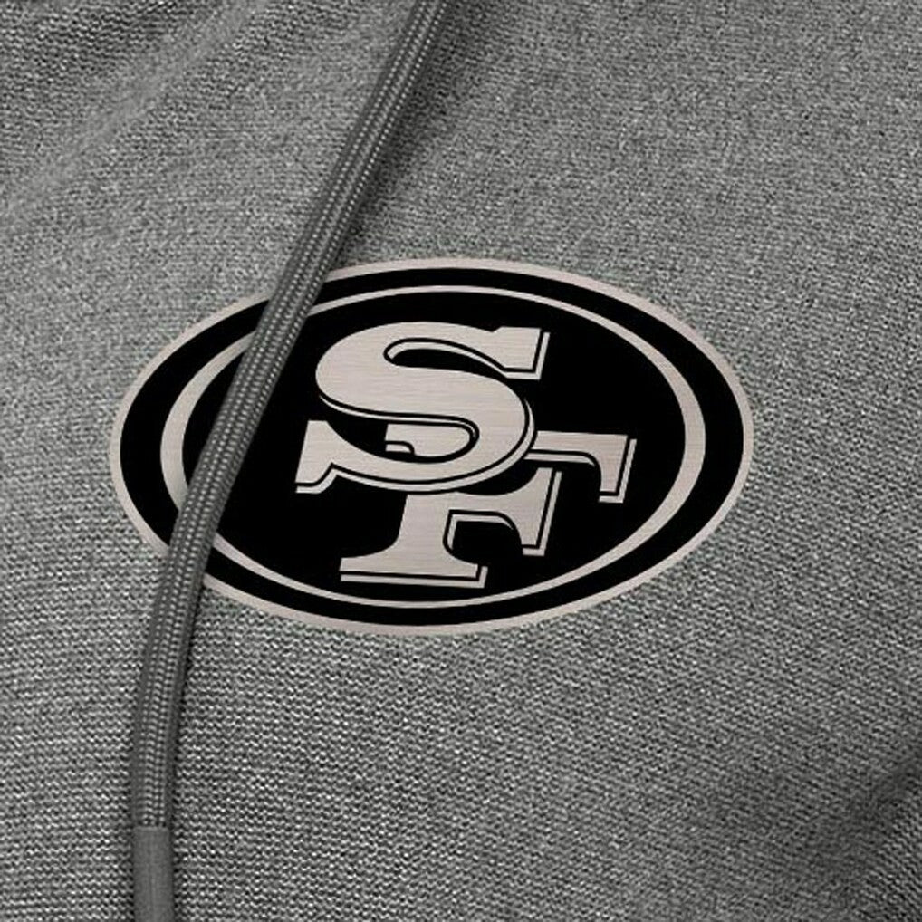 San Francisco 49ers Antigua Women's Seeker Full-Zip Hoodie Jacket - Heather Black Hoodies