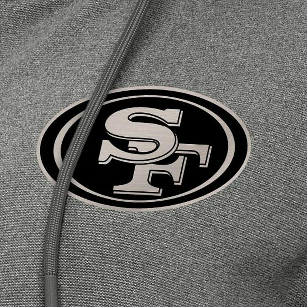San Francisco 49ers Antigua Women's Seeker Full-Zip Hoodie Jacket - Heather Black Hoodies