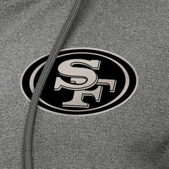 San Francisco 49ers Antigua Women's Seeker Full-Zip Hoodie Jacket - Heather Black Hoodies