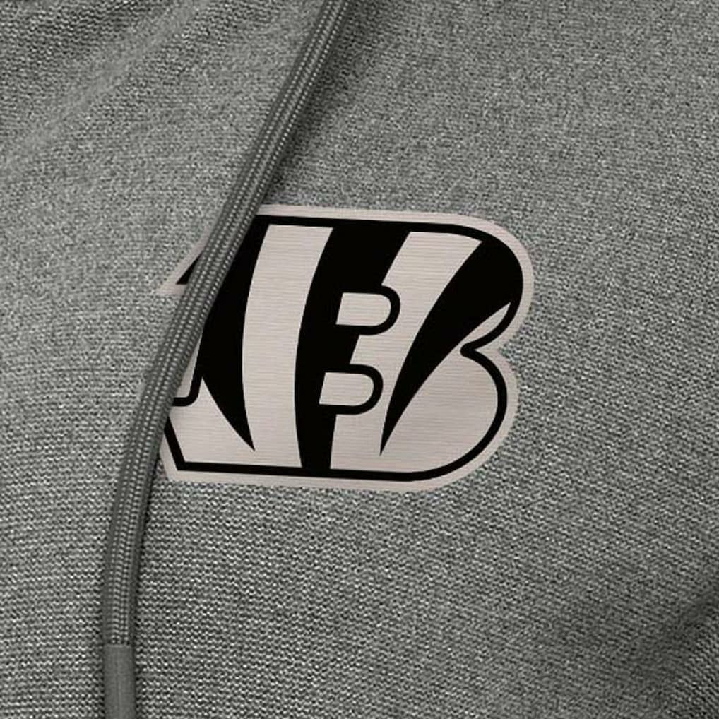 Cincinnati Bengals Antigua Women's Seeker Full-Zip Hoodie Jacket - Heather Black Hoodies
