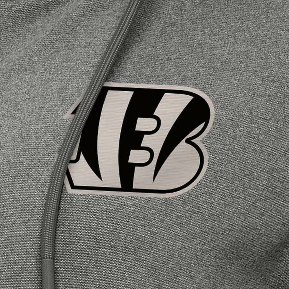 Cincinnati Bengals Antigua Women's Seeker Full-Zip Hoodie Jacket - Heather Black Hoodies