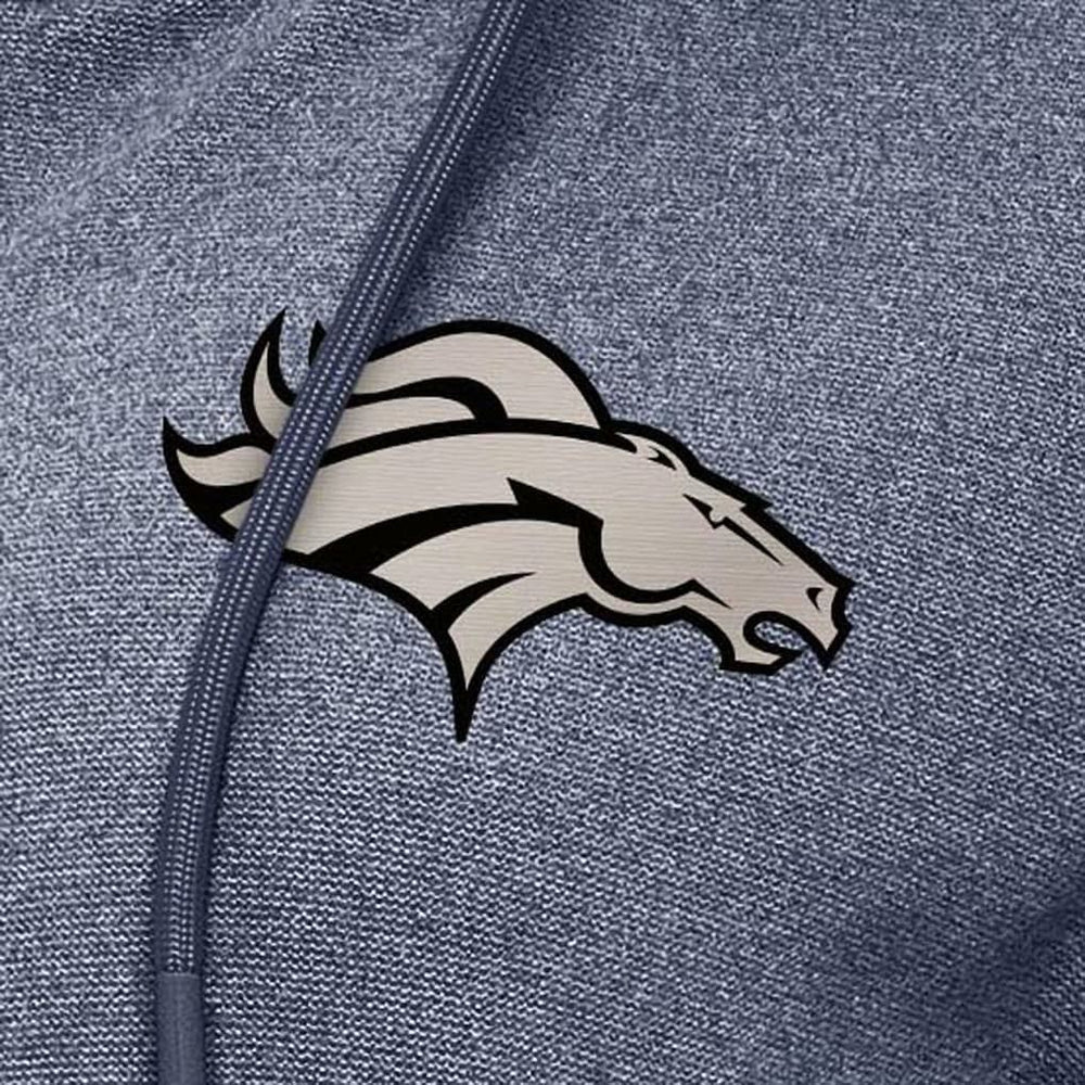 Denver Broncos Antigua Women's Seeker Full-Zip Hoodie Jacket - Heather Navy Hoodies