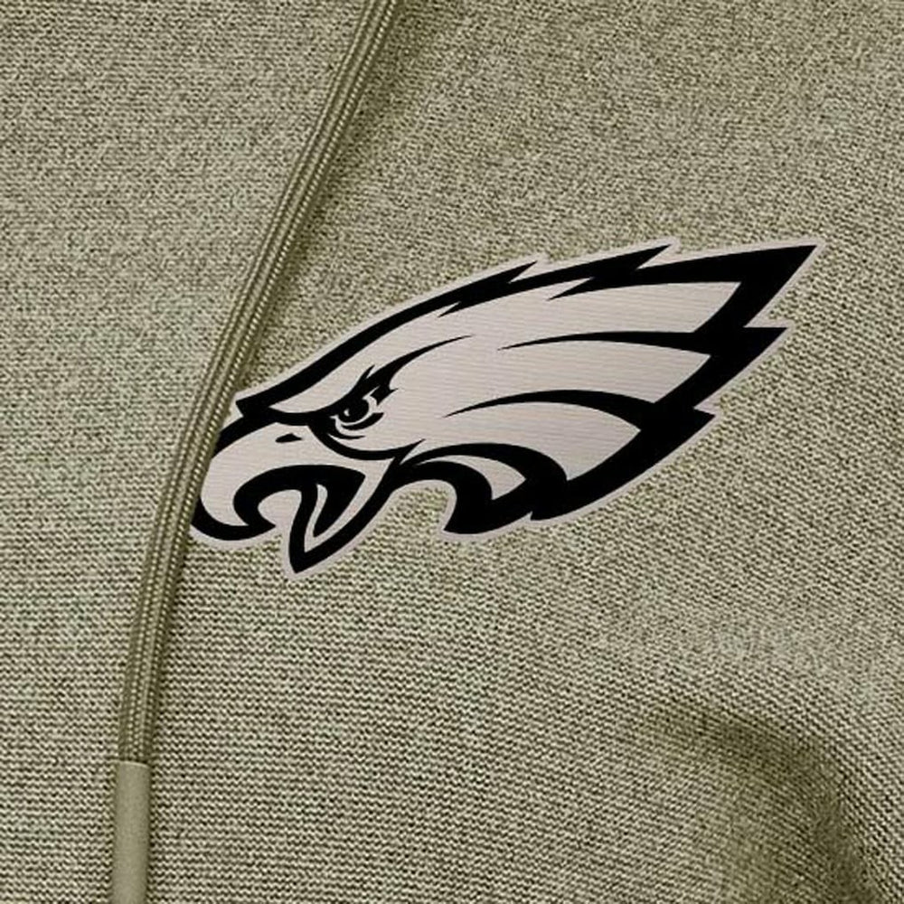 Philadelphia Eagles Antigua Women's Justice Pullover Hoodie - Olive Hoodies
