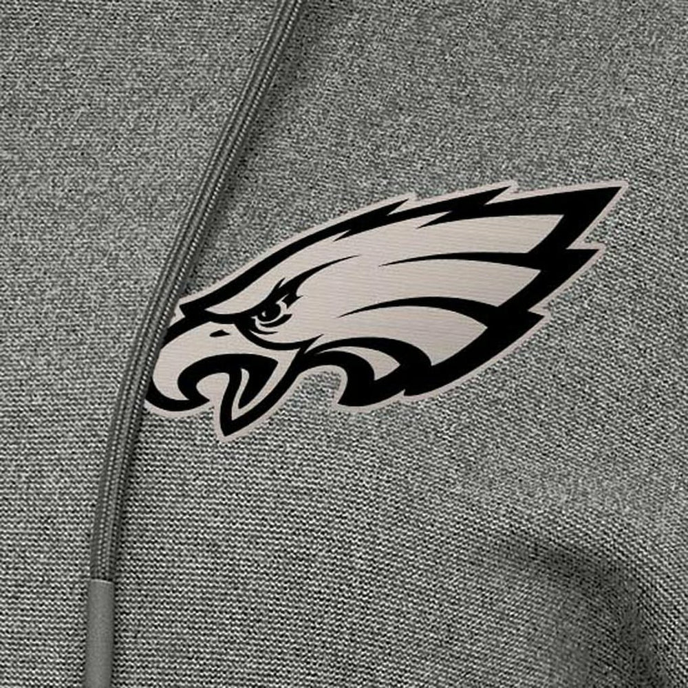 Philadelphia Eagles Antigua Women's Justice Pullover Hoodie - Heather Black Hoodies